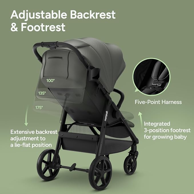 Mompush Nova Baby Stroller for Toddler, Infant & Newborn | Spacious Seat & - Image 4