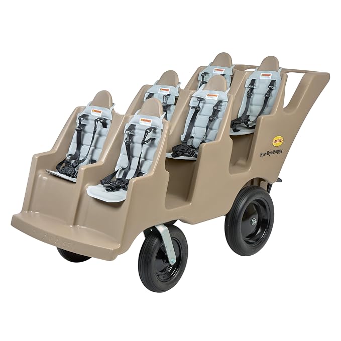 Angeles Bye Bye Buggy 6 Passenger Stroller, Sturdy Daycare Stroller by Angeles
