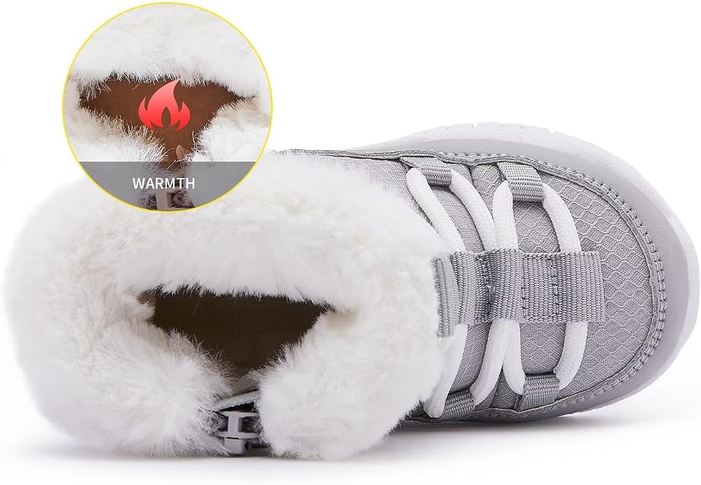 BMCiTYBM Girls Boys Snow Boots Warm Winter Fur Lined Baby Shoes - Image 4