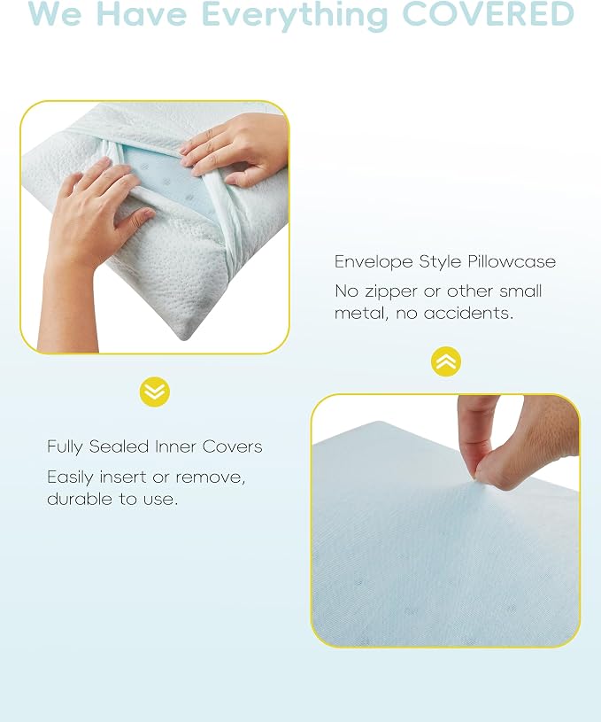 Toddler Pillow, Adjustable Memory Foam Small/Mini Pillow - Image 6