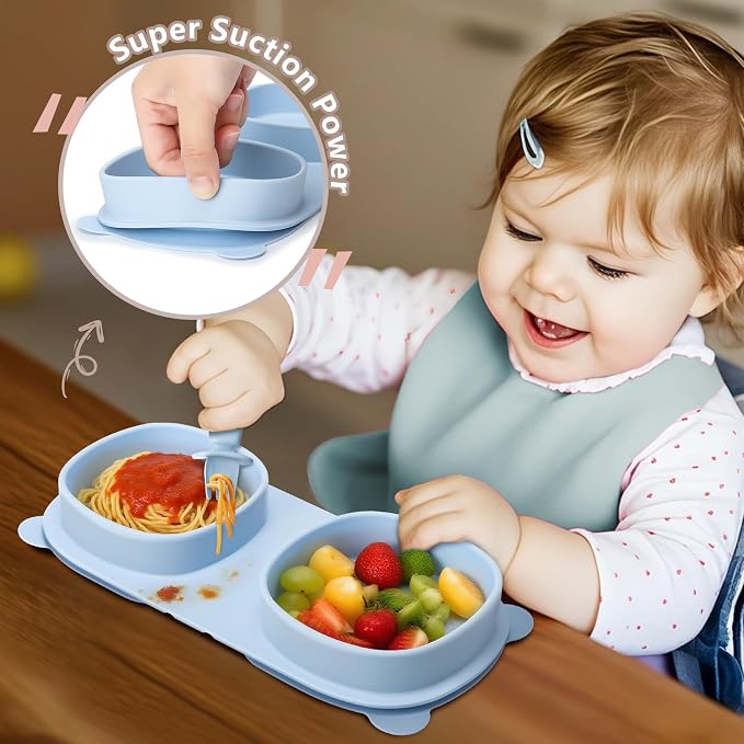 Silicone Foldable Novelty Dinner Plates, Suction Plates - Image 2