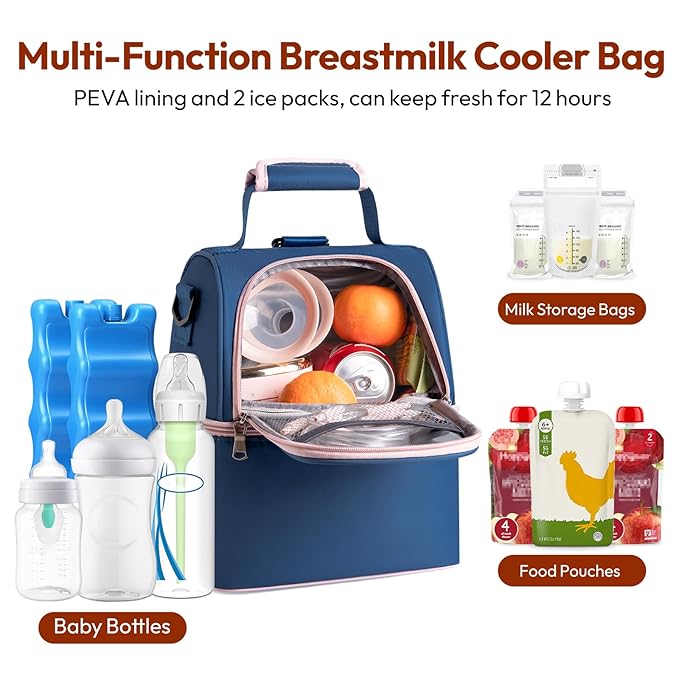 NCVI Breastmilk Cooler Bag, Breast Pump Bag - Image 2