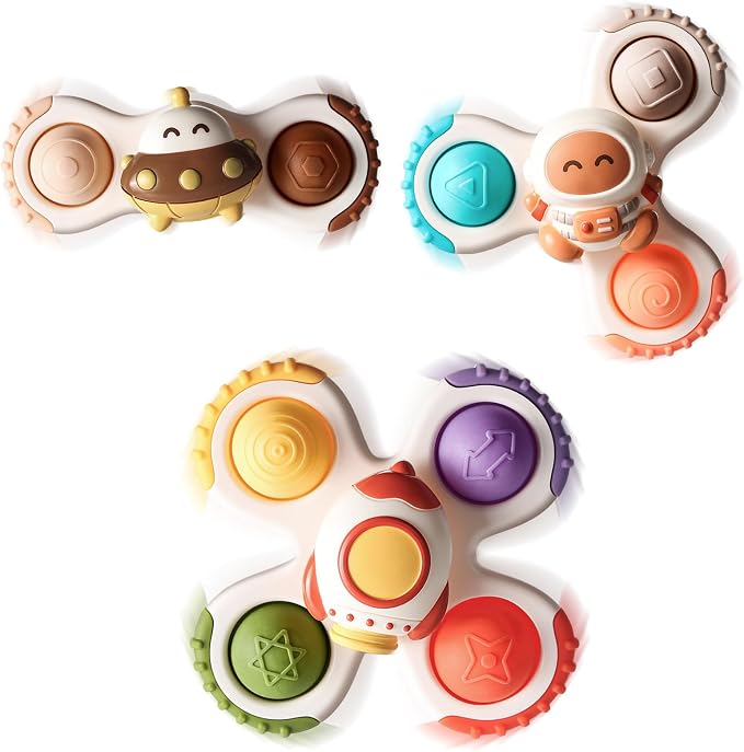 ALASOU 3PCS Pop Suction Cup Spinner Toys by ALASOUdedicatedforbabies