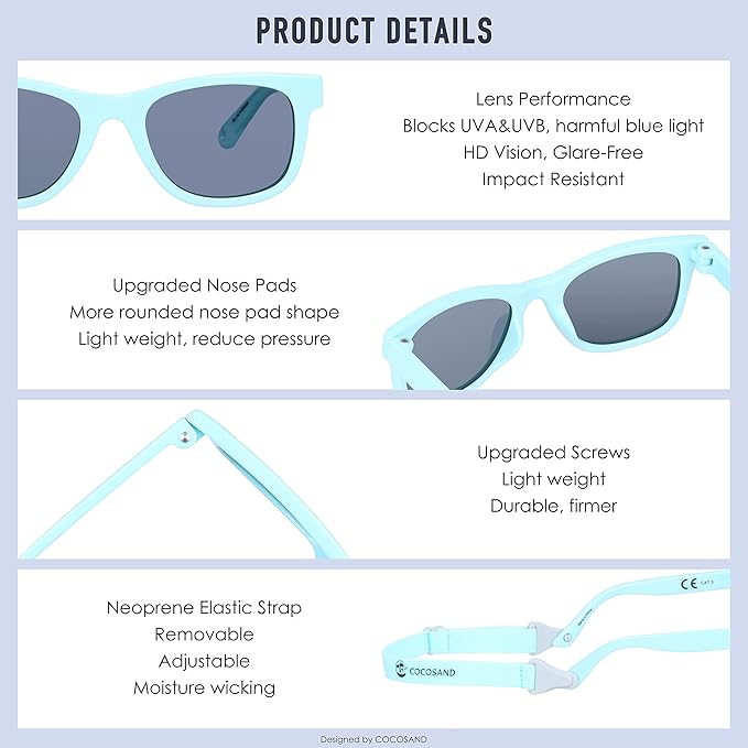 COCOSAND Flexible Baby Sunglasses - Image 4
