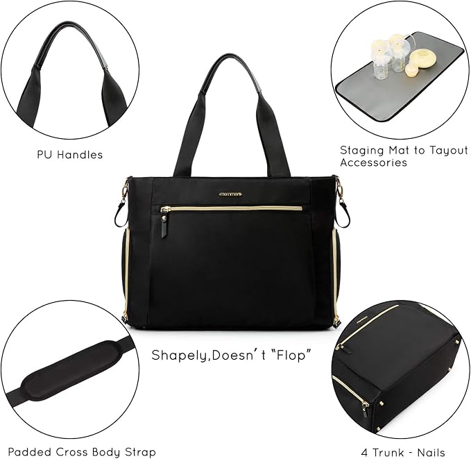 mommore Breast Pump Bag Diaper Tote Bag - Image 9