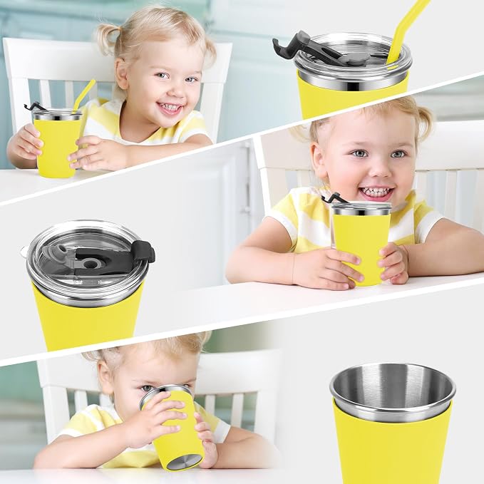 Kids Cups with Straws and Lids, 5 Pack 12oz Spill Proof Toddlers Straws Tumbler - Image 6