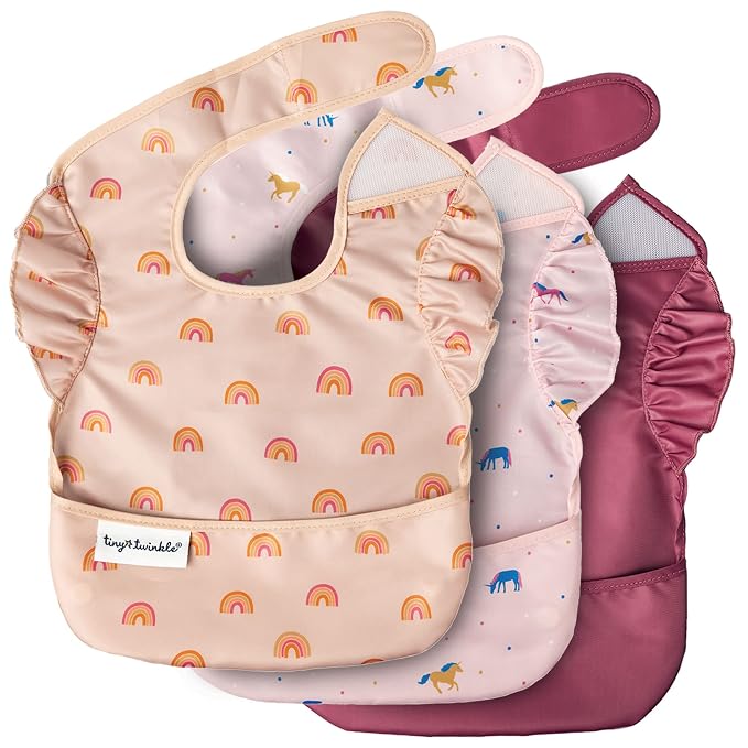 Tiny Twinkle Mess Proof Baby Bibs by TinyTwinkle