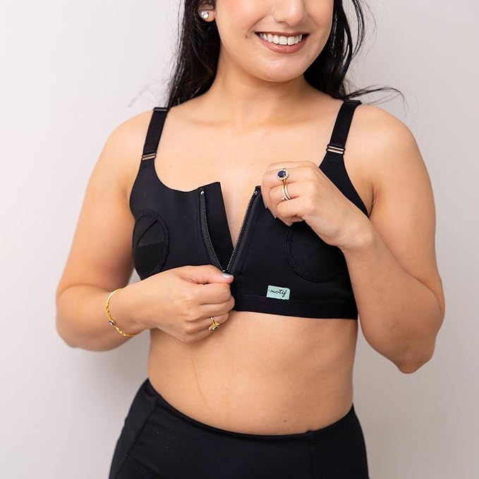 Motif Medical - Hands-Free Pumping Bra - Works - Black - Image 2