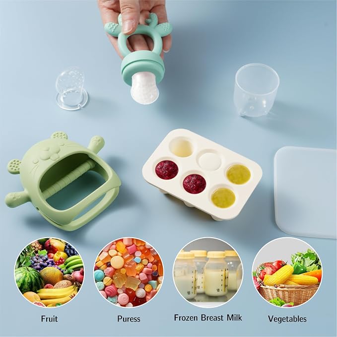Baby Fruit Feeder with Popsicle Mold Cute Teething Toys Silicone Teethers - Image 7