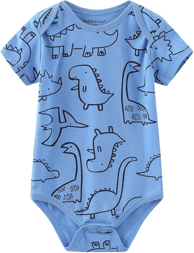 Kiddiezoom Newborn Baby Unisex Cotton One-Piece Bodysuits Baby Gift 5-Pack Baby - Image 3