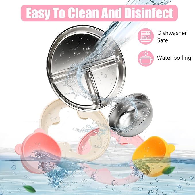 Stainless Steel Kids Plates and Bowls - Image 6