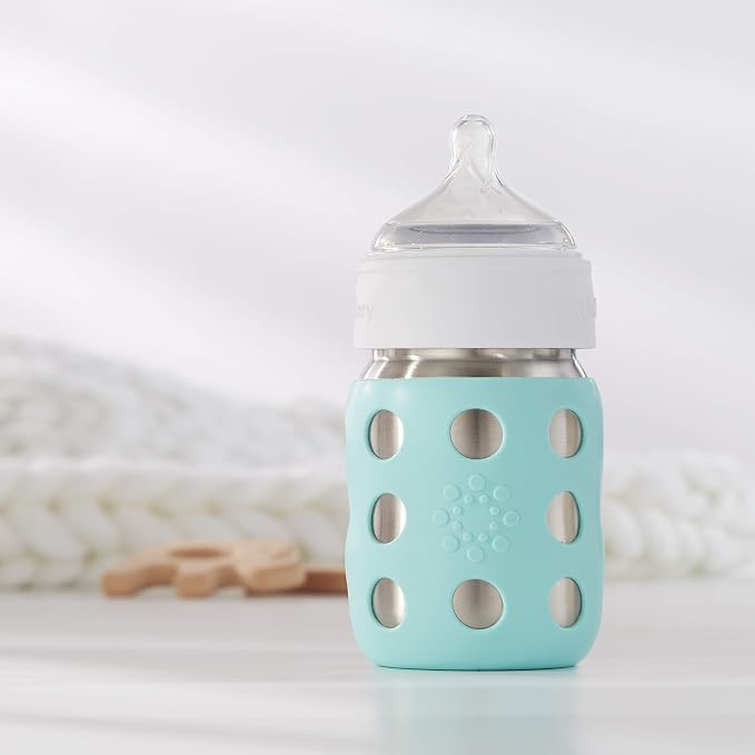 Lifefactory 8-Ounce Stainless-Steel Vacuum-Insulated Wide-Neck Baby Bottle - Image 7