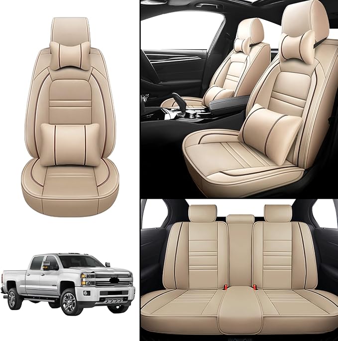 Car Seat Covers for Chevy Silverado 2007-2025 | 5-Seats Seat Covers, Waterproof - Image 2