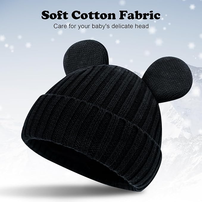 Toddler Boy Winter Beanie Baby Knit Hat Warm Girl Beanies Newborn Cute Hats - Image 2