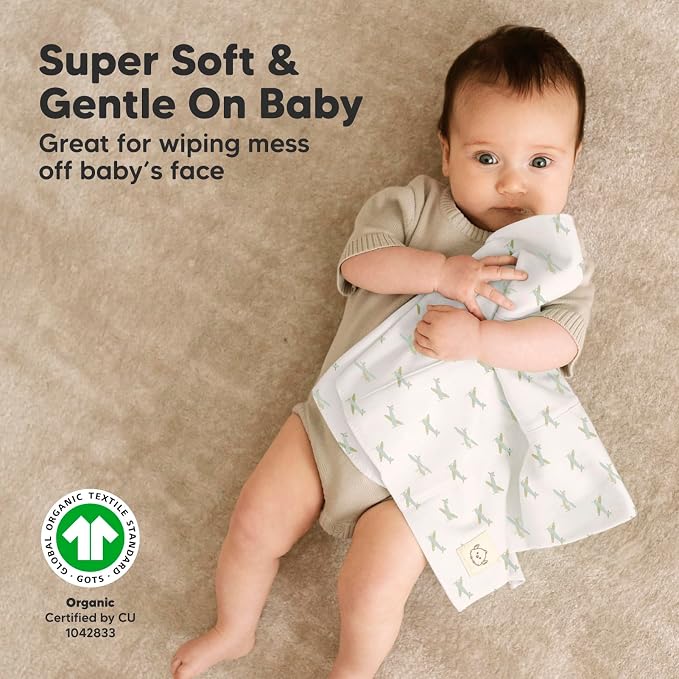 Organic Burp Cloths Baby Boy, Girl - Image 4