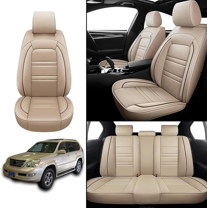 Car Seat Cover for Lexus Car gx470 2003-2009 | 5-Seats Leather Seat Covers - Image 2