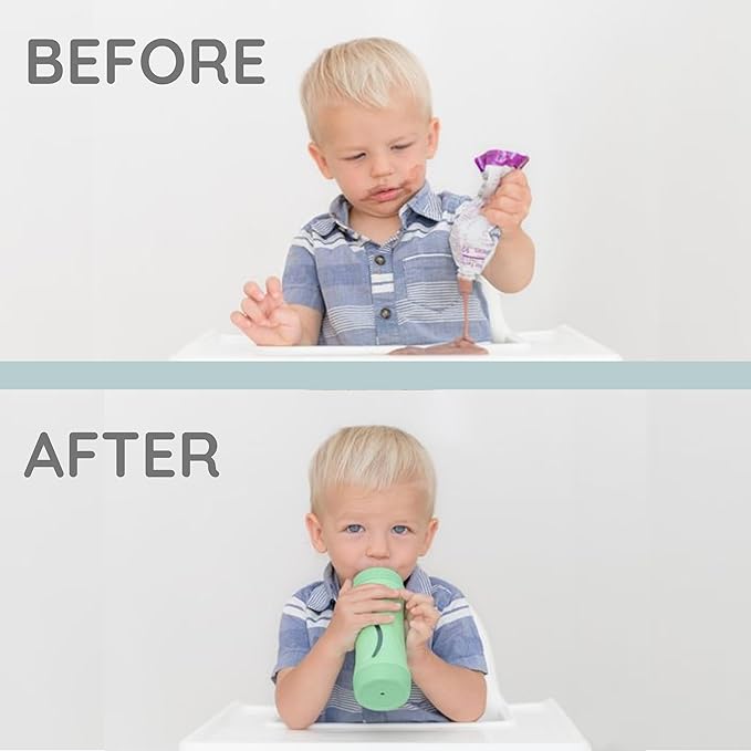 Subo Baby Food Bottle Starter Set | No Mess Baby Toddler Self Feeder | Squeeze - Image 3