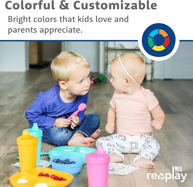 Re-Play Toddler Plates with Dividers - Image 2