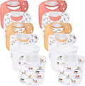 Baby Bibs Soft and Absorbent Organic Cotton Bandana Drool Bibs Set by Benoxine