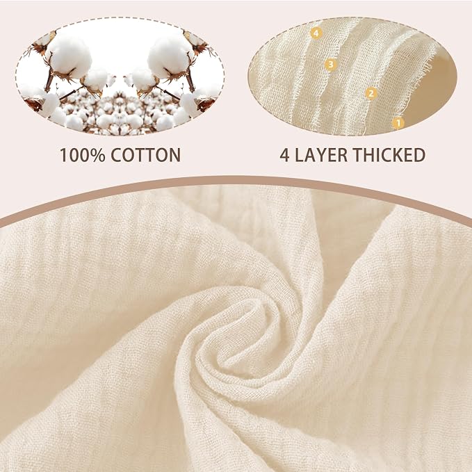6 Pack Muslin Baby Bibs for Baby Girls, Muslin Bibs Drool Bandana Bibs - Image 3