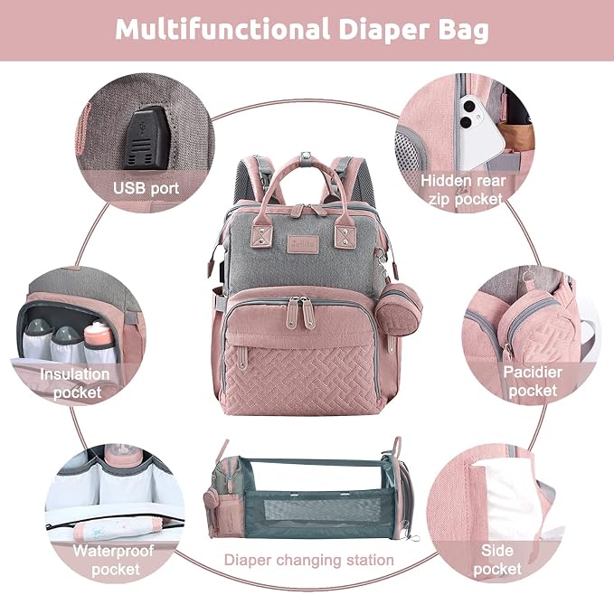 JOLLITO Baby Diaper Bag Backpack - Image 4