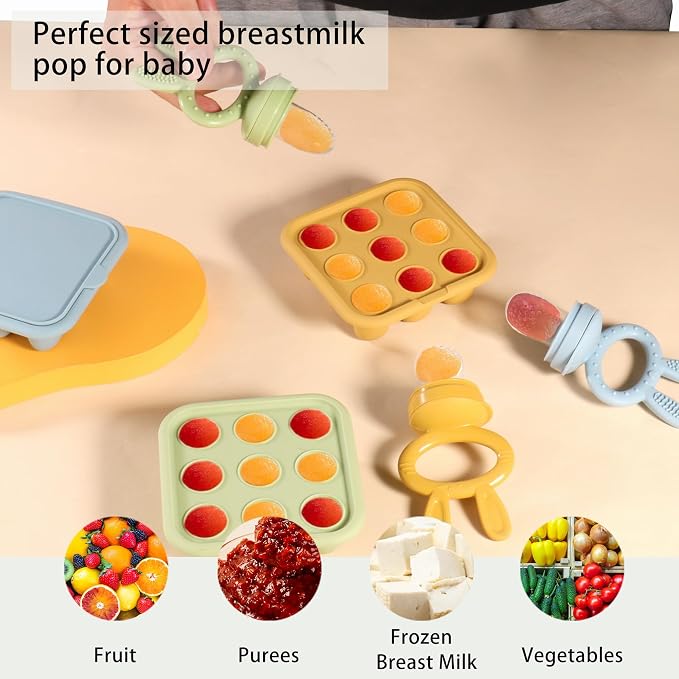 WAJIAYON Baby Food Freezer Tray, Silicone Nibble Freezer Tray, Baby Fruit Food - Image 6