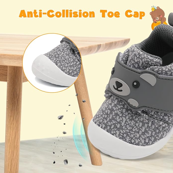 FEETCITY Baby Walking Shoes Wide Baby Shoes Boys Girls Infant Sneakers Crib - Image 5