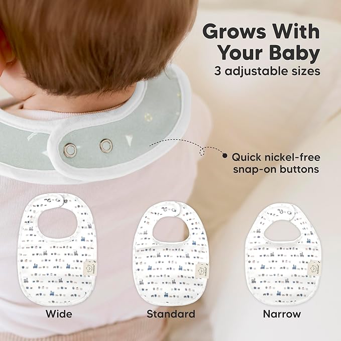 8-Pack Organic Baby Bibs for Boys, Girls - Image 4