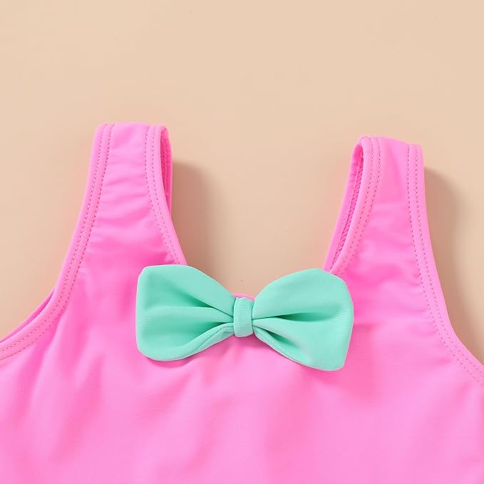 YOUNGER TREE Toddler Swimsuit Girl Cute Stripe One-Piece Ruffle Swimwear Baby - Image 3