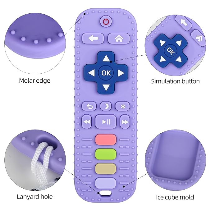 Chuya Silicone Baby Teething Toy Remote Control Shape Chew Toy - Image 3