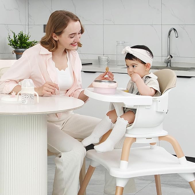 Baby High Chair, 7 in 1 Convertible High Chairs - Image 2