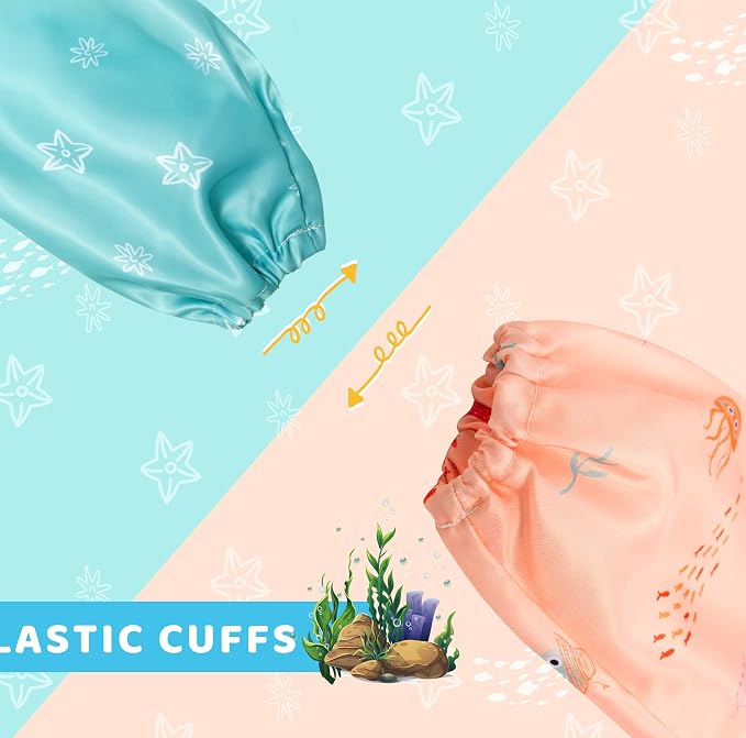 Little Dimsum Baby Bib with Pocket Waterproof Toddler Bibs Infant Feeding Bibs - Image 2