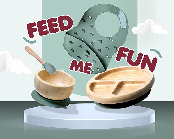 Bamboo Baby Feeding Set for Infants & Toddlers - Image 6