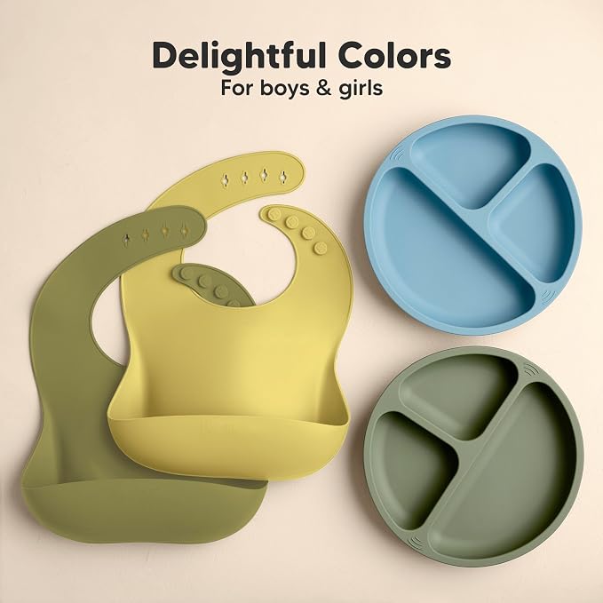 KeaBabies 2-Pack Silicone Baby Bibs - Image 7