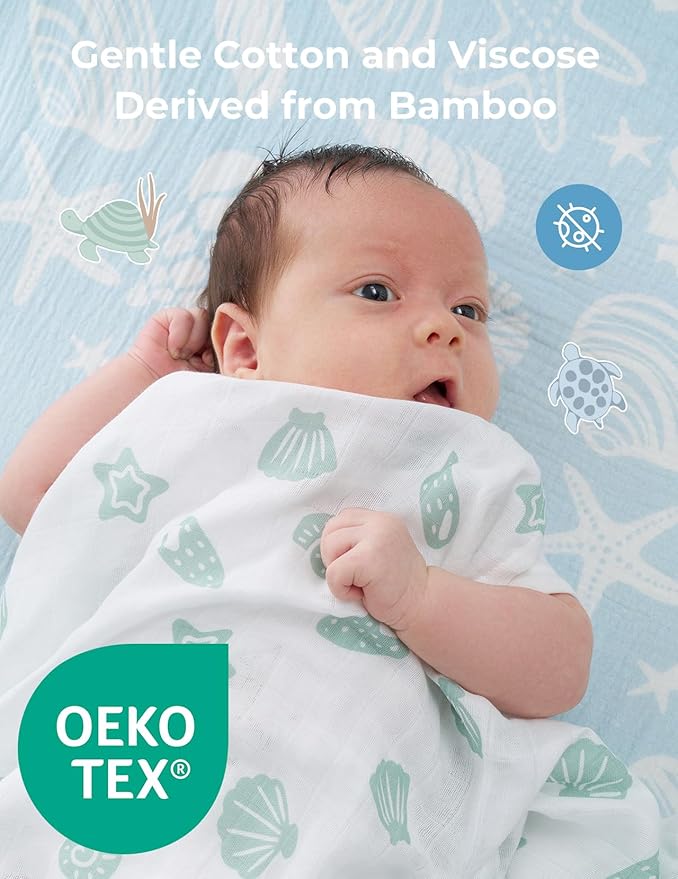 Momcozy Muslin Swaddle Blankets, Ultra Soft Neutral Registry Essentials - Image 3