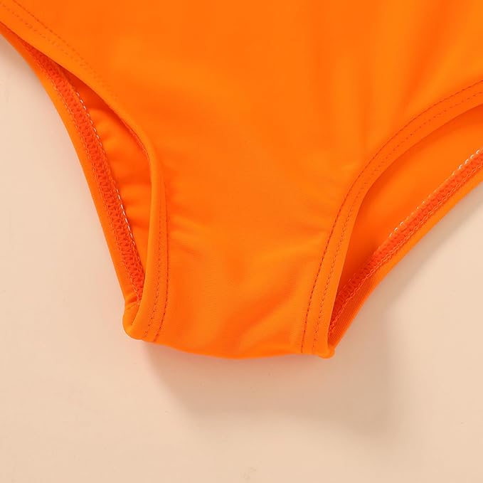 Happy Town Toddler Swimsuit Girl One Piece Bathing Suit Color Block Swimwear - Image 6