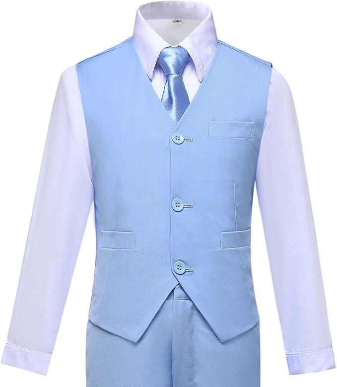 Boys Suit for Kids Tuxedo Suits for Wedding Formal Suit Set Toddler Boy Dress - Image 4