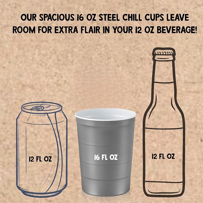 16 oz. Party Cups, Sturdy & Durable, Disposable and 100% Recyclable, Made in USA - Image 3