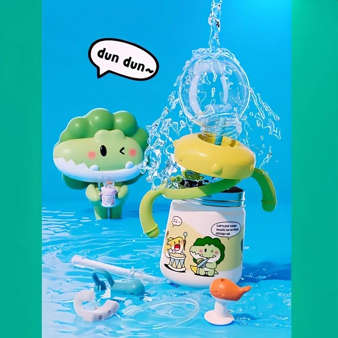 Drinking Cup With Whale Squirt, Weighted Sippy Cups With Adjustable Straps - Image 5