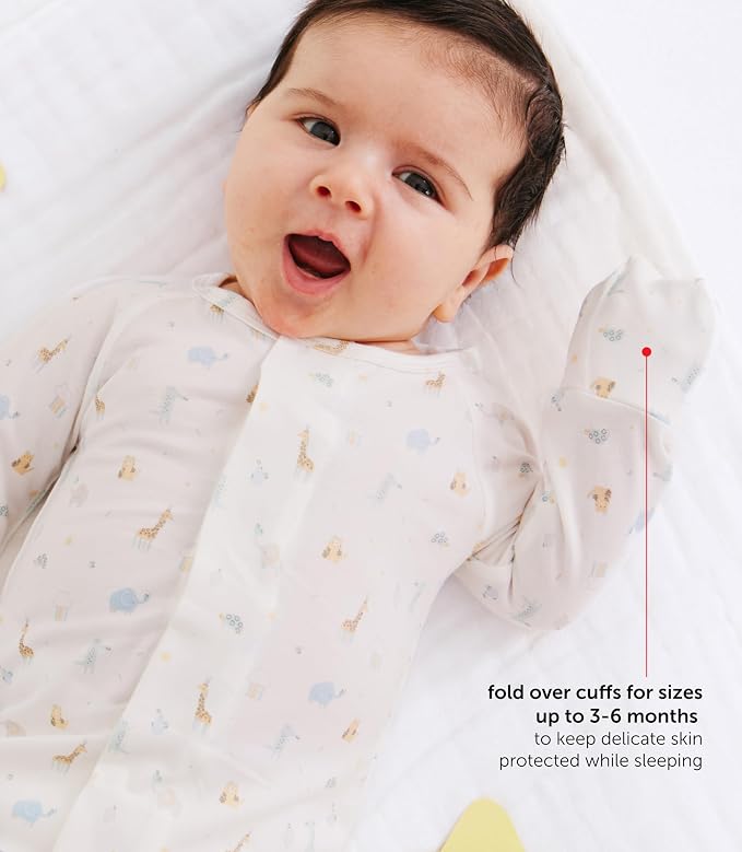 Magnetic Me Boys Modal Magnetic Baby Footie Pajamas | Silky Soft Modal Fabric | - Image 4