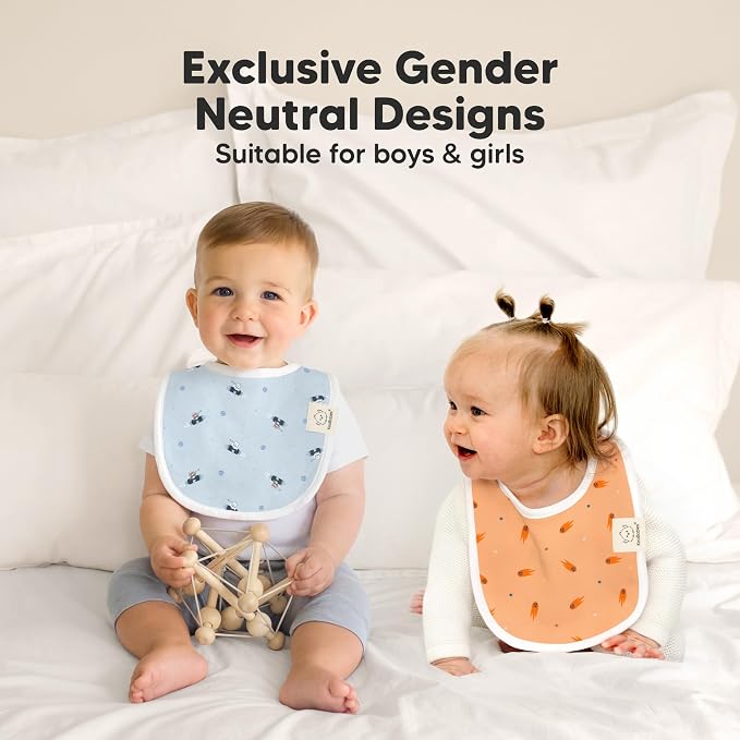 8-Pack Organic Baby Bibs for Boys, Girls - Image 6