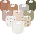Susurration Muslin Baby Drool Bibs 10Pack Soft Square Adjustable Bandana Bibs by Susurration