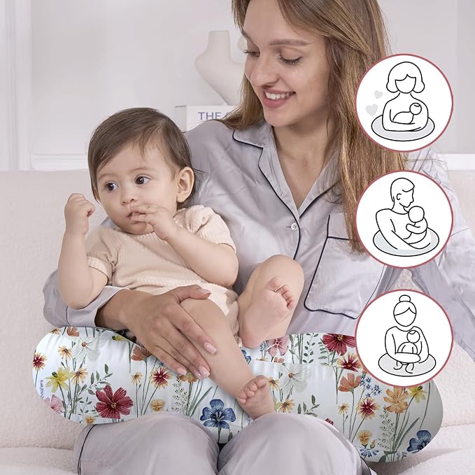 Little Grape Land Nursing Pillow, Upgraded Breast Feeding Pillow - Image 4