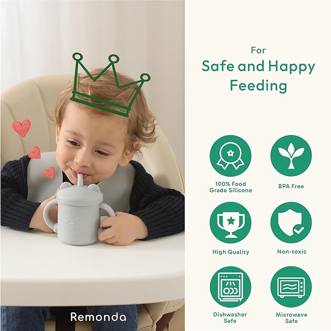 Remonda 23-Piece BPA-Free Silicone Baby Feeding Set | Extra Large Suction Plates - Image 2