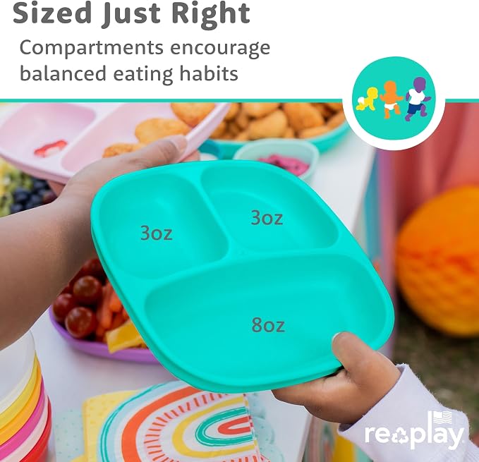Re-Play Toddler Plates with Dividers - Image 8