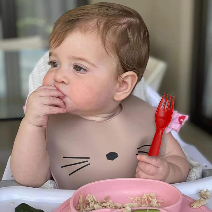 12 Pcs Kids Spoons and Forks Toddler Utensils Plastics Reusable Silverware Baby - Image 6