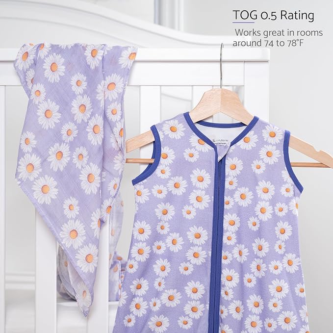 LollyBanks Baby Sleep Sack, 100% Cotton Wearable Blanket 2-Way Zipper Sleep - Image 4
