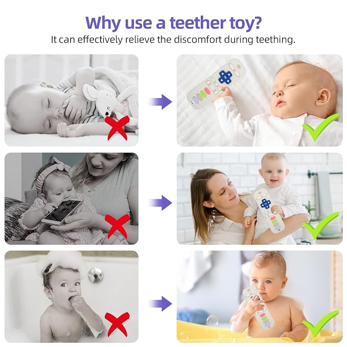 Chuya Silicone Baby Teether Toy TV Remote Control Shape Chew Toy - Image 4