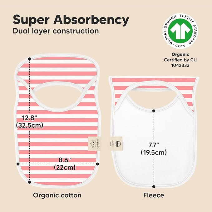KeaBabies 8-Pack Baby Bibs for Boys, Girls - Image 3