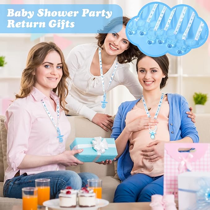 Chengu 100 Pcs Baby Shower Pacifiers Necklace, Acrylic Pacifiers Necklace Charm - Image 6